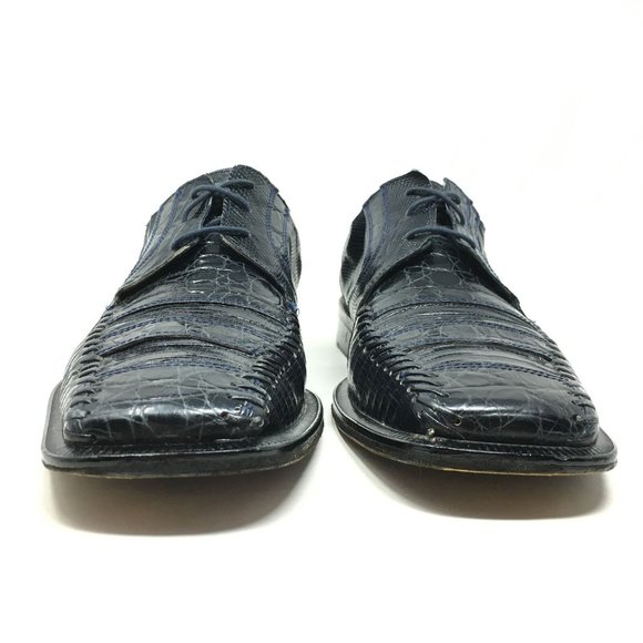 David Eden Oxfords Shoes Size 9 Blue Crocodile Liz main image 4